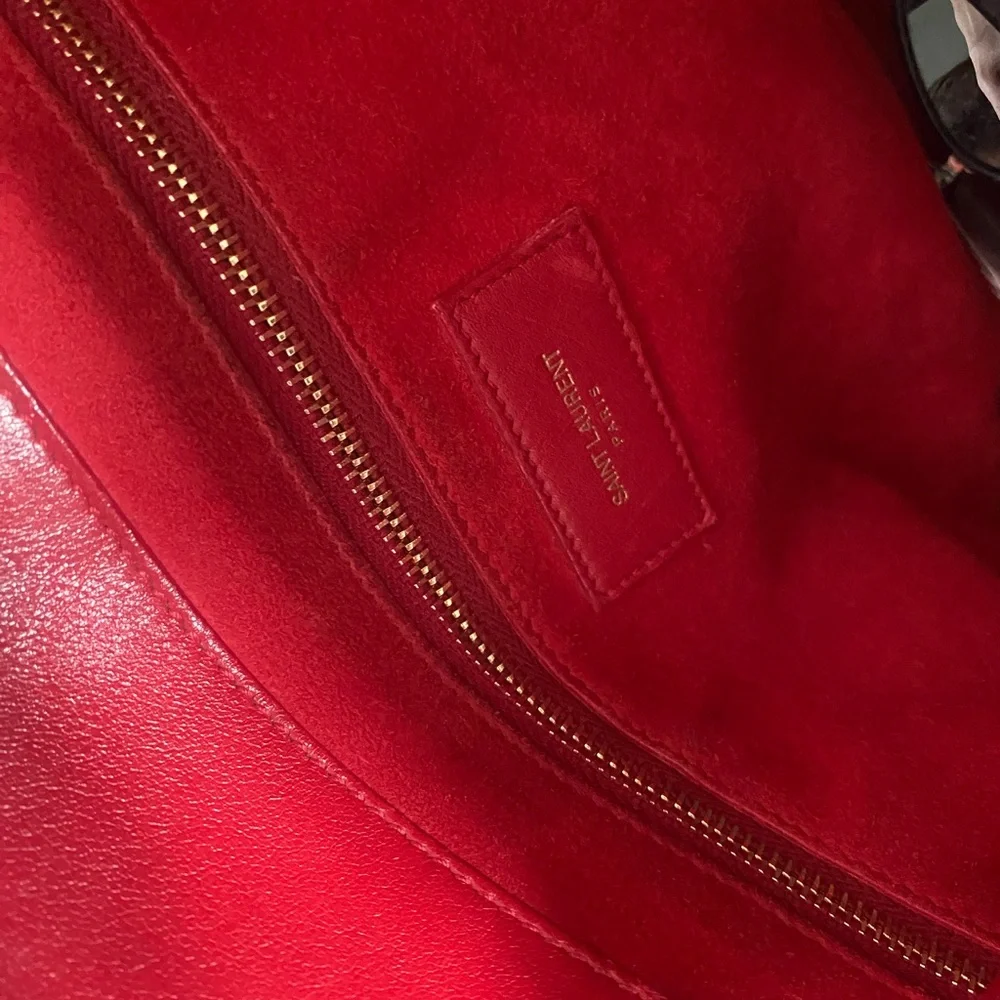 Saint Laurent LARGE Sac Du Jour, Red, YSL Hedi Slimane - Picture 9 of 16